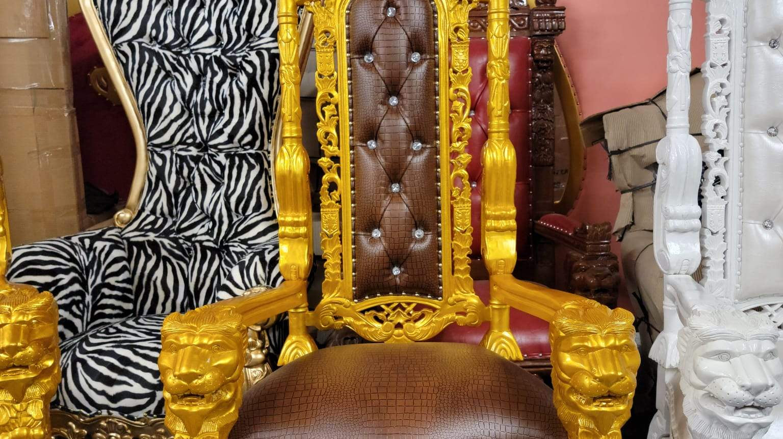 NEW CHAIR, NEW STOCK!!!!! THE STUNNING KING DAVID FINISHED IN COPPERHEAD SNAKE SKIN/GOLD