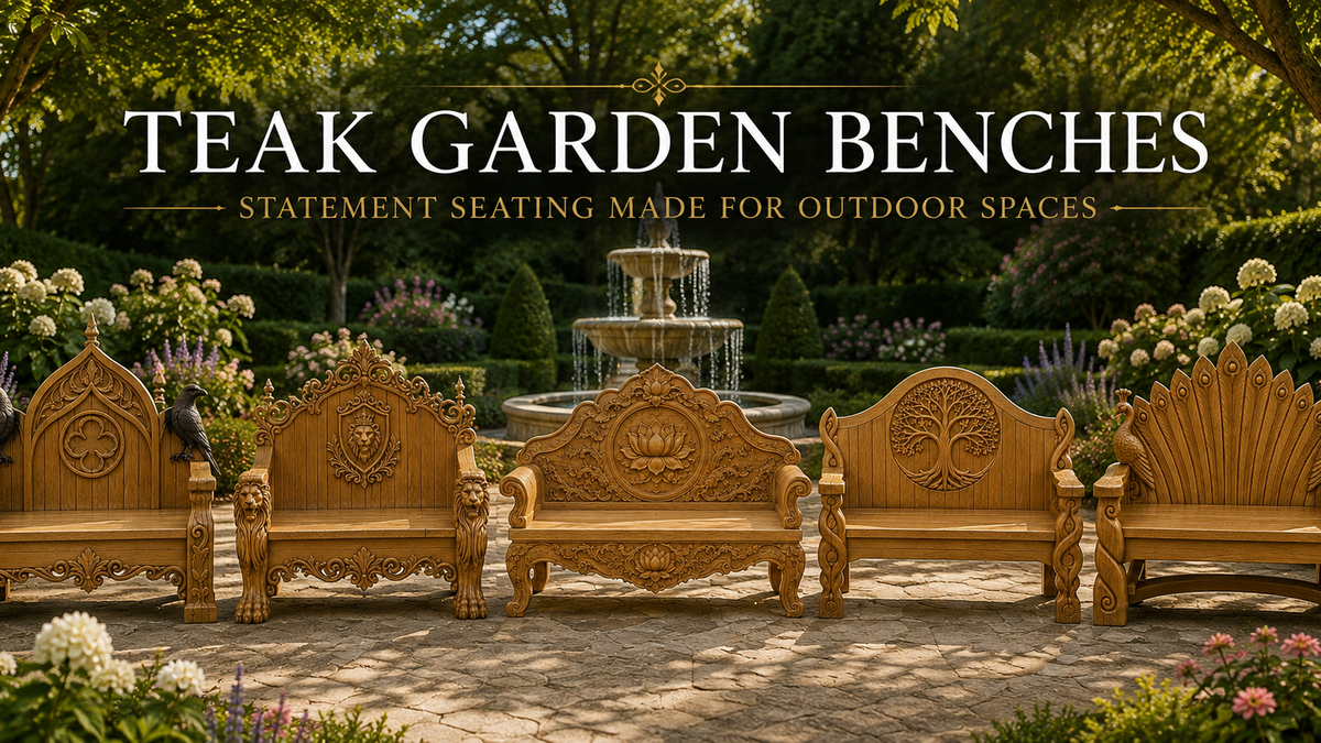 Teak Garden Benches: Statement Seating Made for Outdoor Spaces