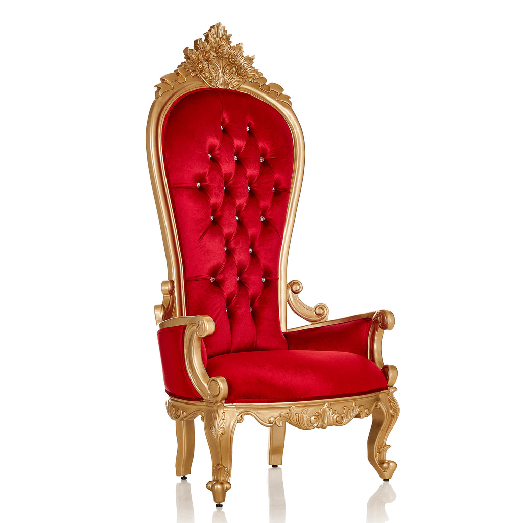 "Queen Shelby" Throne Chair - Red / Gold