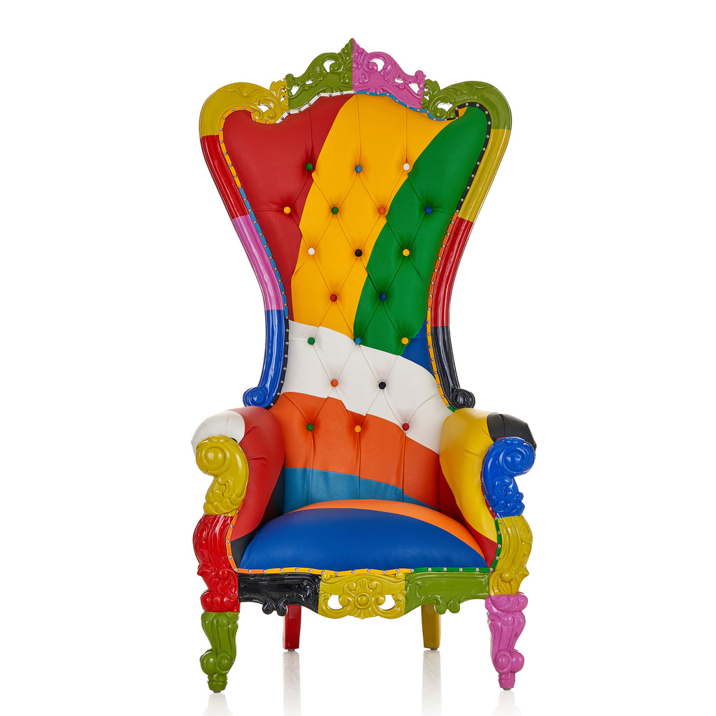 "Queen Tiffany 2.0" Throne Chair - Multi-Colored