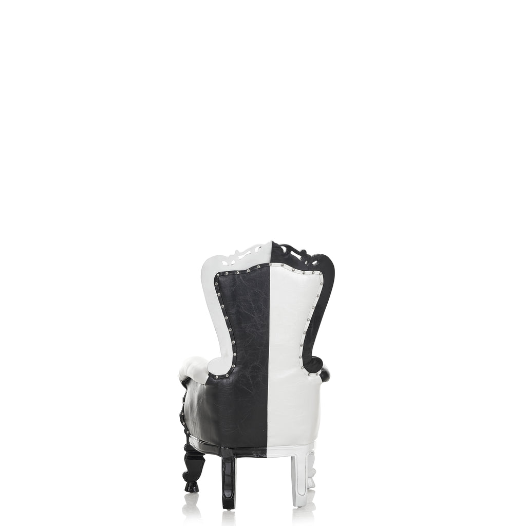 "Mini Tiffany 33" Kids Throne Chair - Black / White