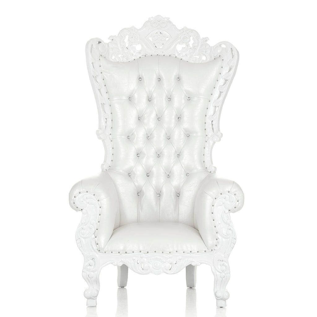 "Queen Venus" Throne Chair - White / White