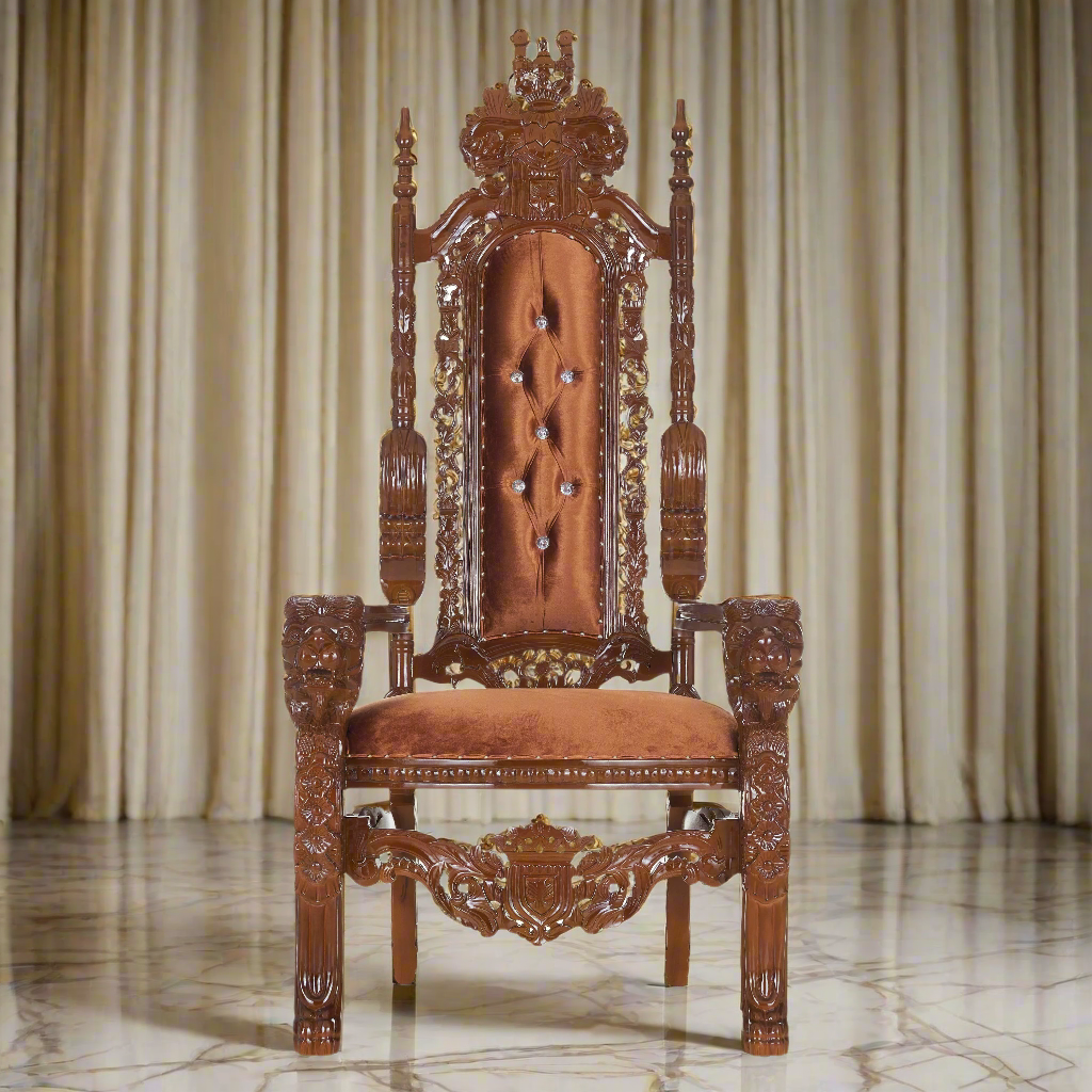 King David Lion Throne Chair - Velvet