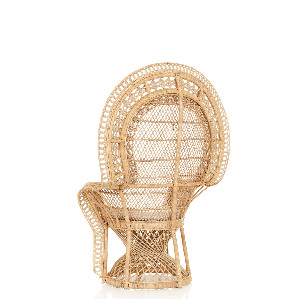 "Clover" Rattan Accent Chair - Natural