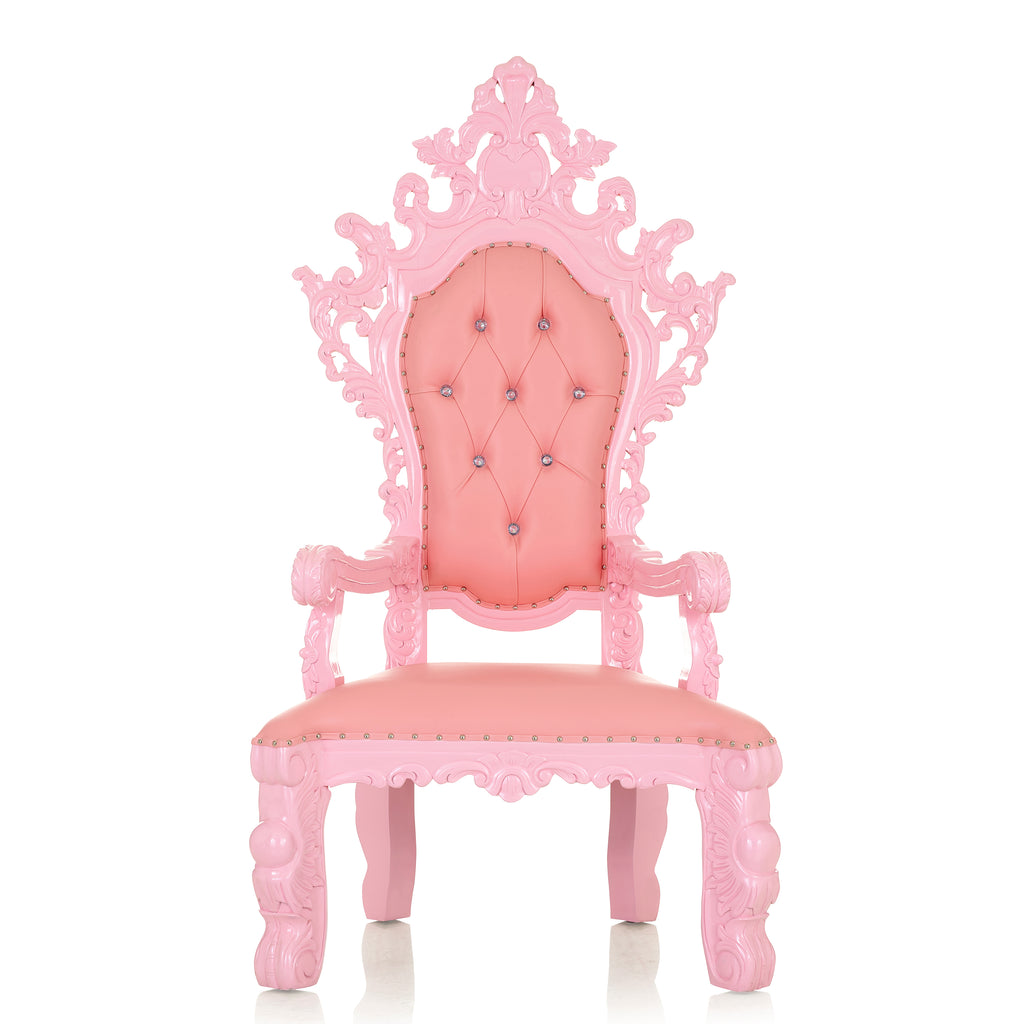 "King Darius" Royal Throne Chair - Pink / Pink