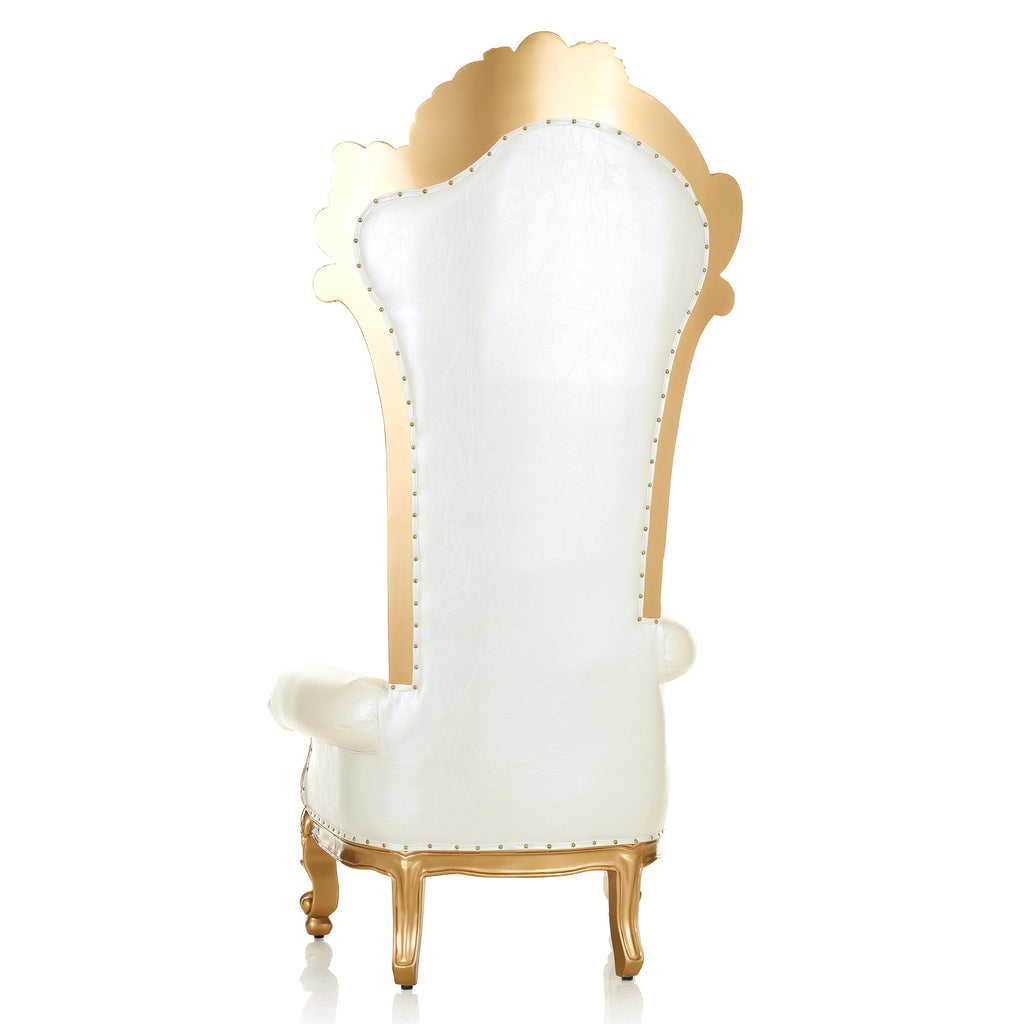 "Stellara" Throne Chair - White / Gold