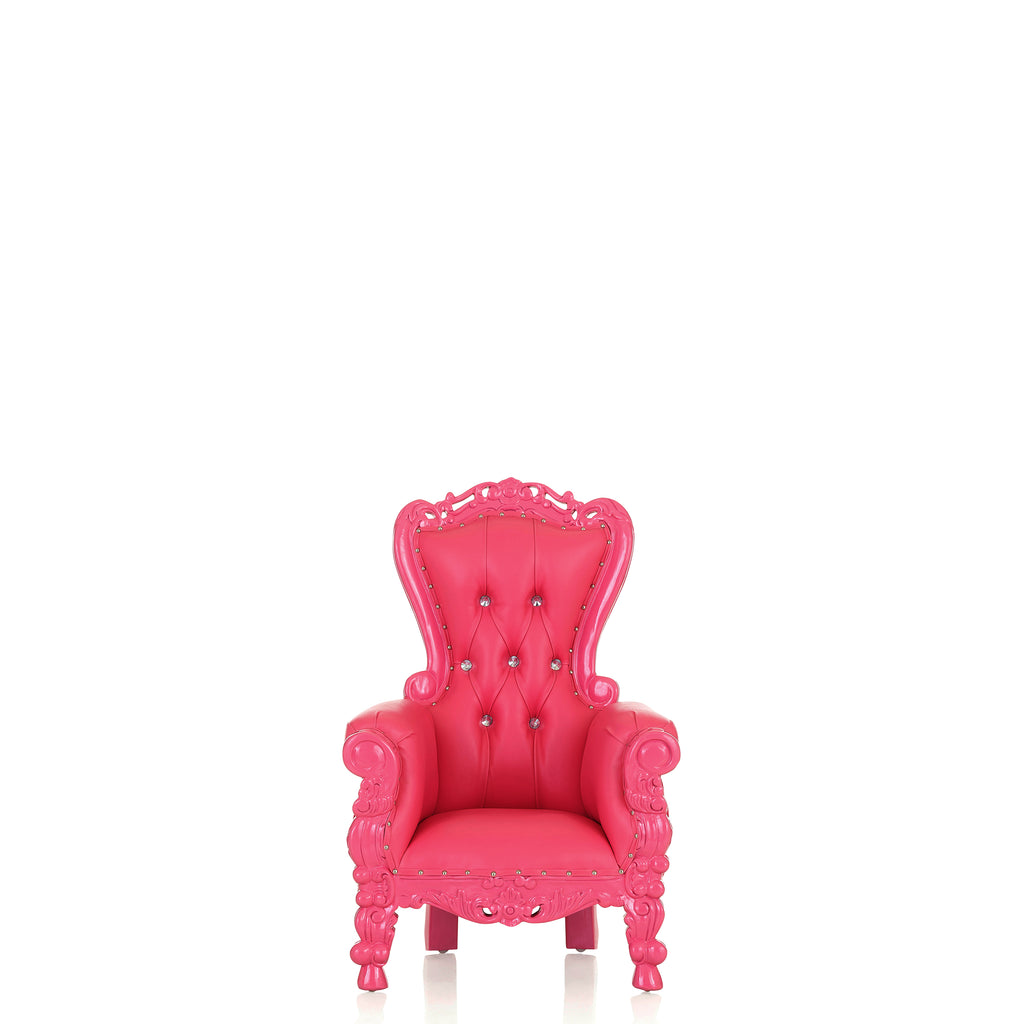 "Mini Tiffany 33" Kids Throne Chair - Hot Pink / Hot Pink