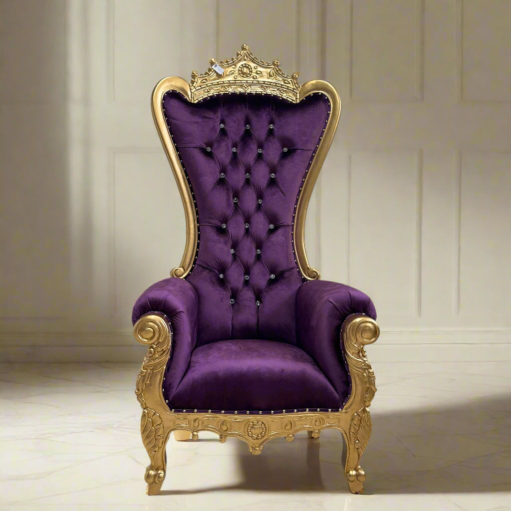 Crown Top Tiffany Throne Chair
