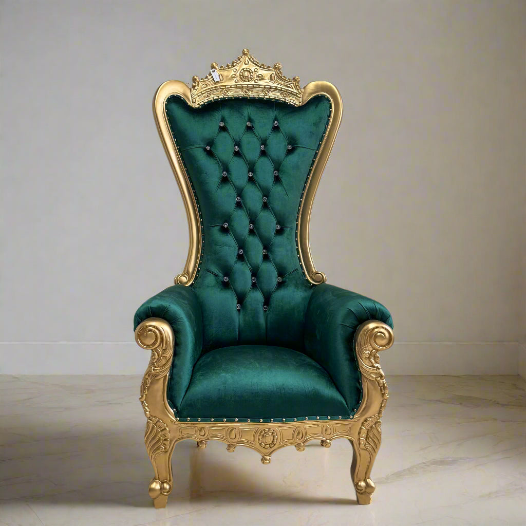Crown Top Tiffany Throne Chair