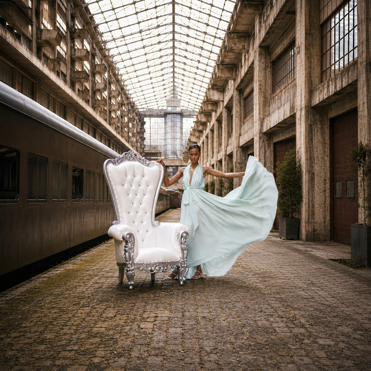 Chloe Throne Chair - Vinyl