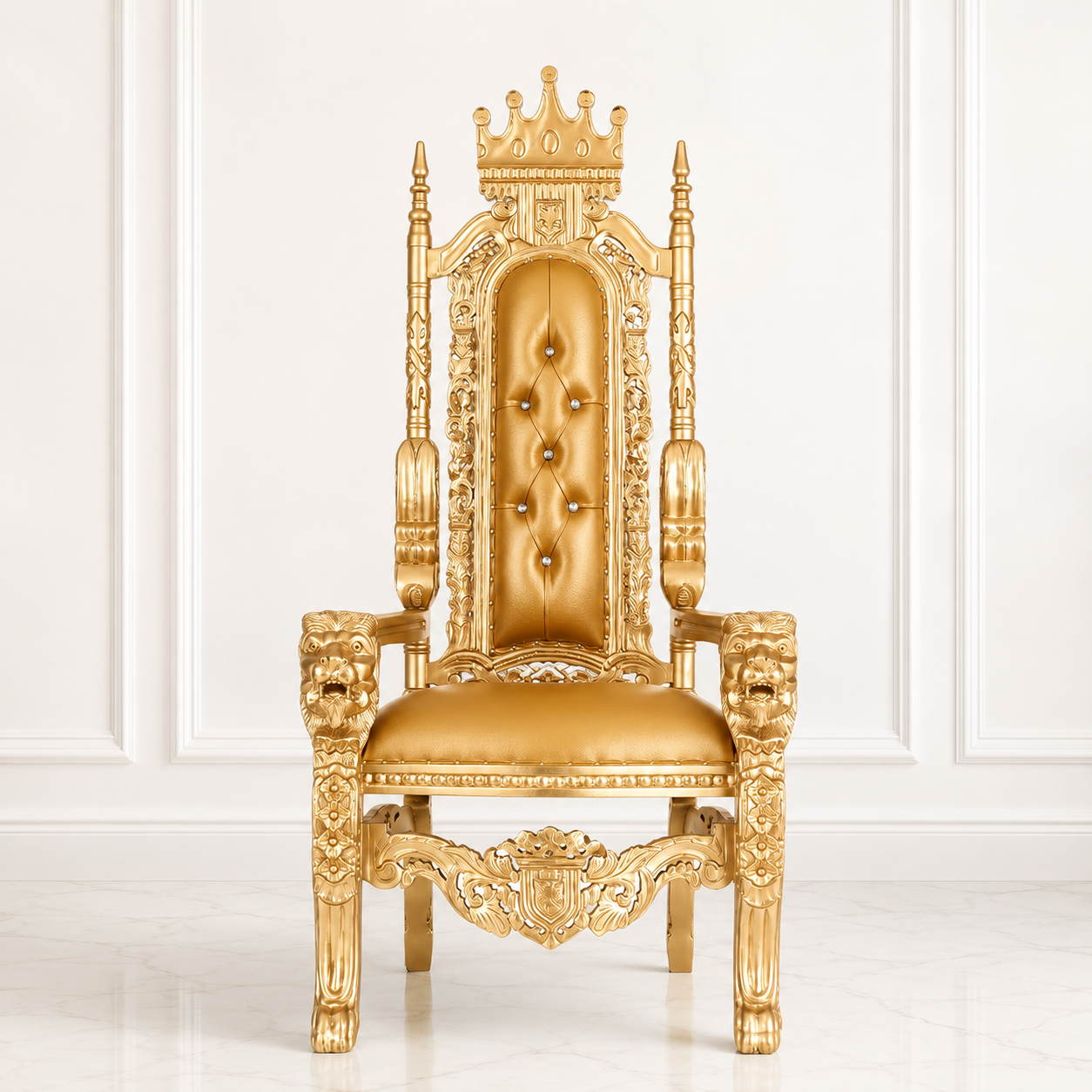 King David Crown Throne Chair - Vinyl