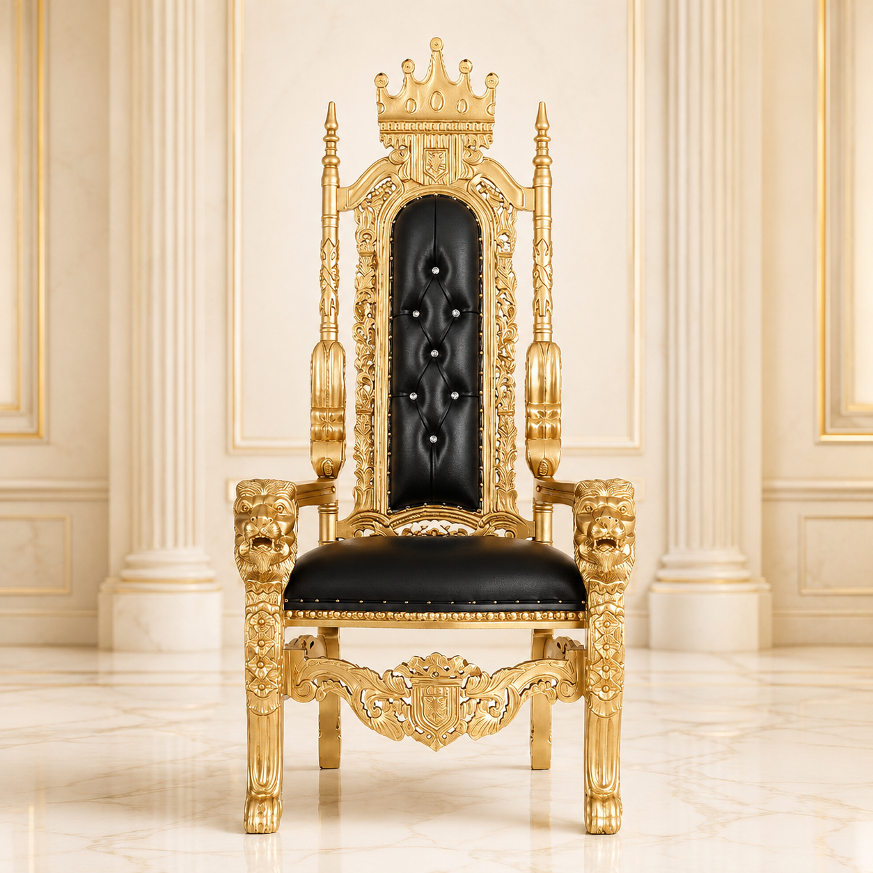 King David Crown Throne Chair - Vinyl