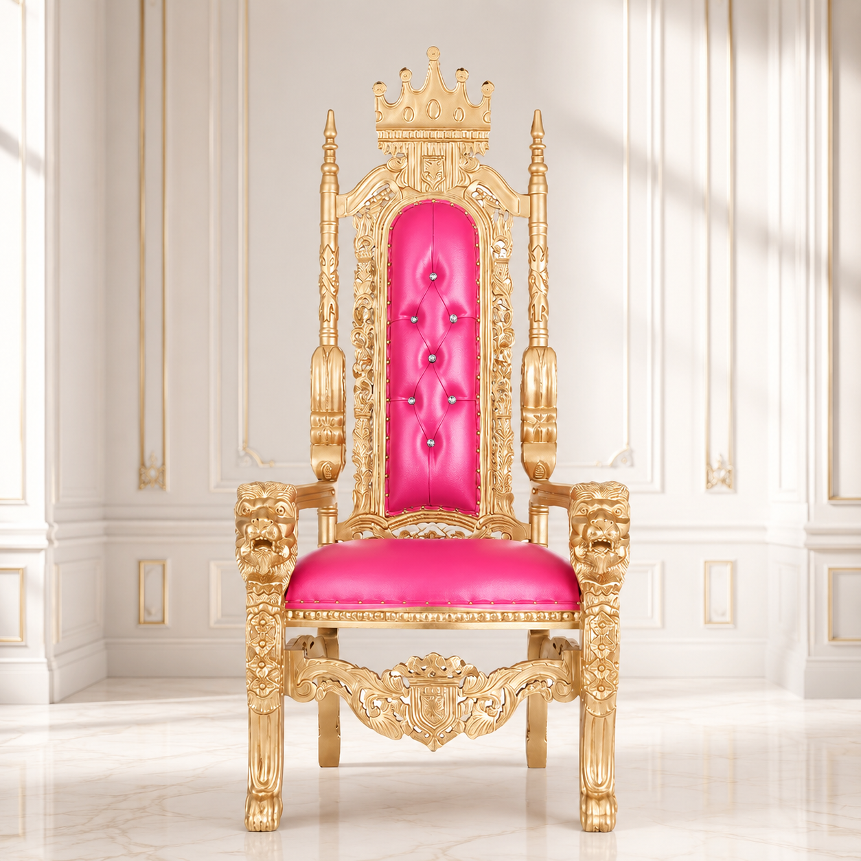 King David Crown Throne Chair - Vinyl