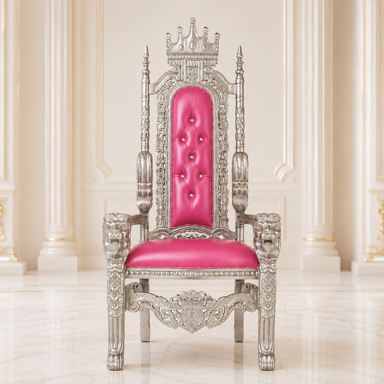 King David Crown Throne Chair - Vinyl