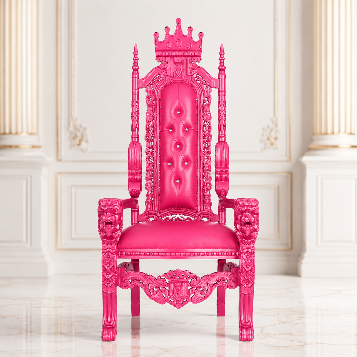 King David Crown Throne Chair - Vinyl