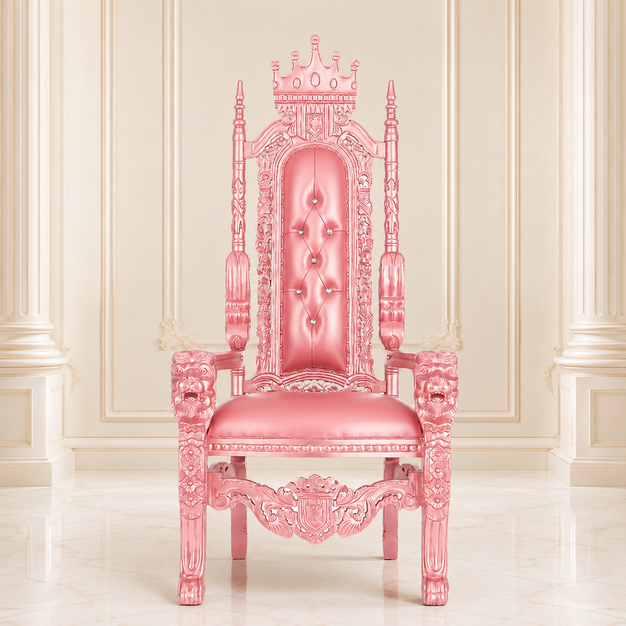 King David Crown Throne Chair - Vinyl