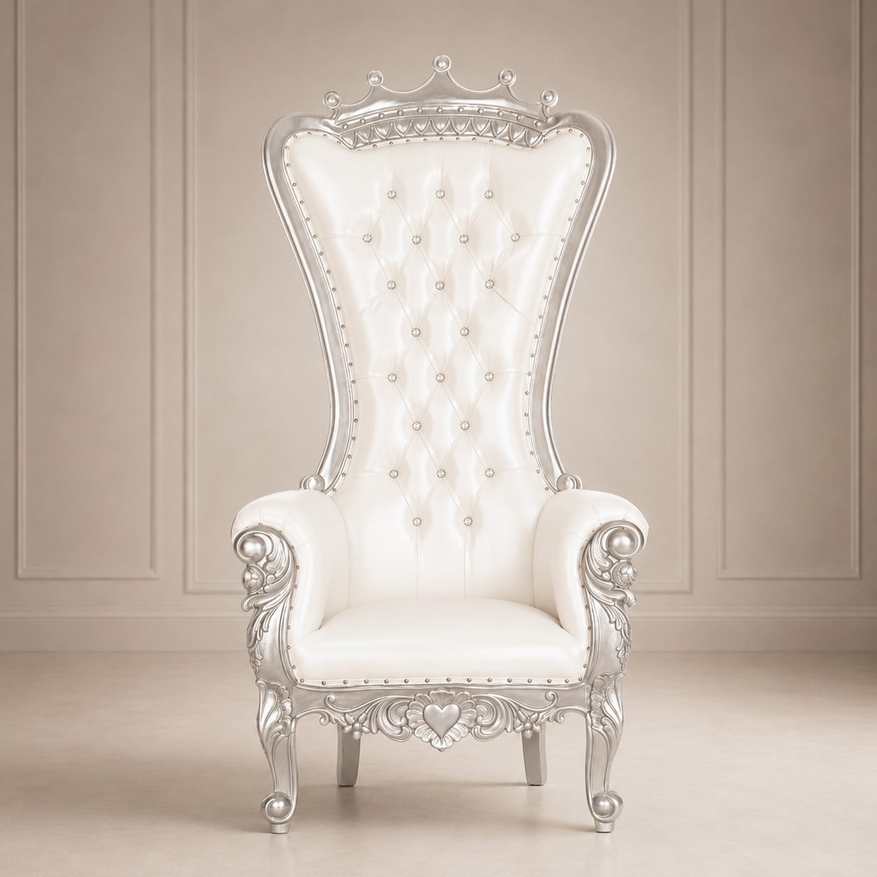 Crown Top Tiffany Throne Chair