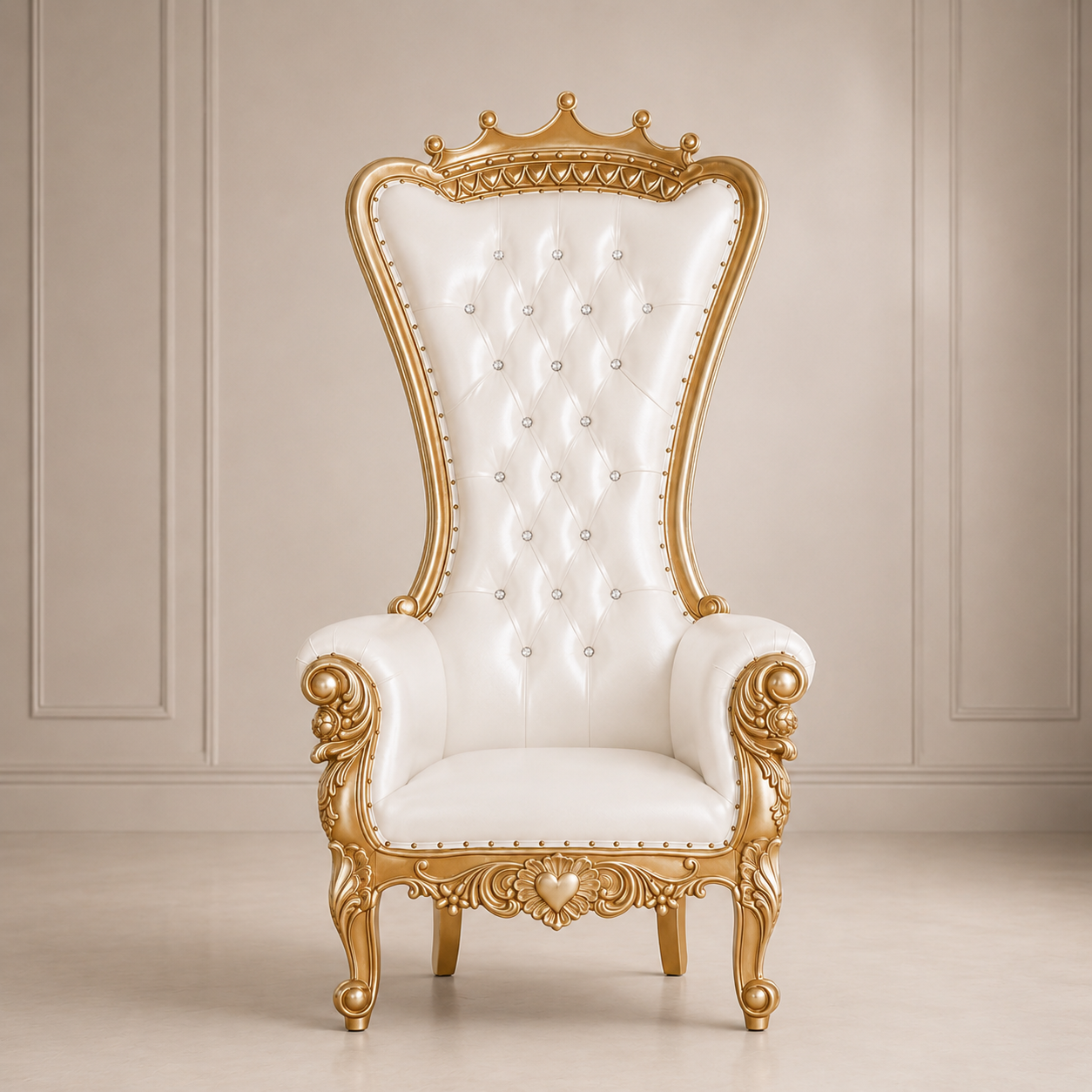 Crown Top Tiffany Throne Chair