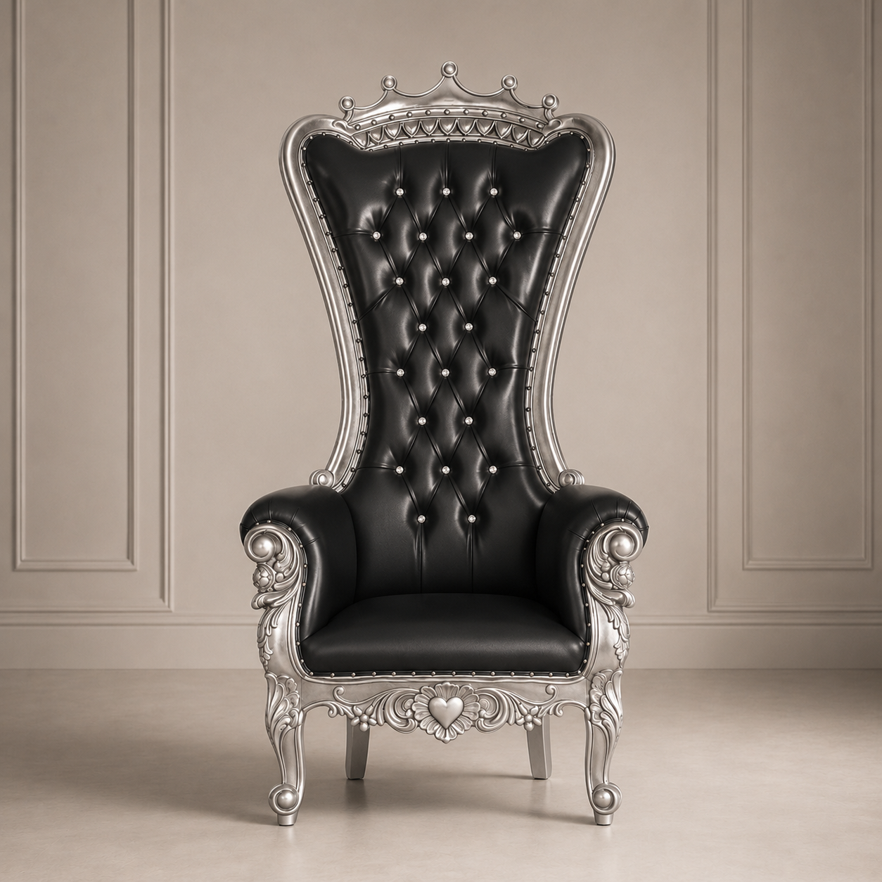 Crown Top Tiffany Throne Chair
