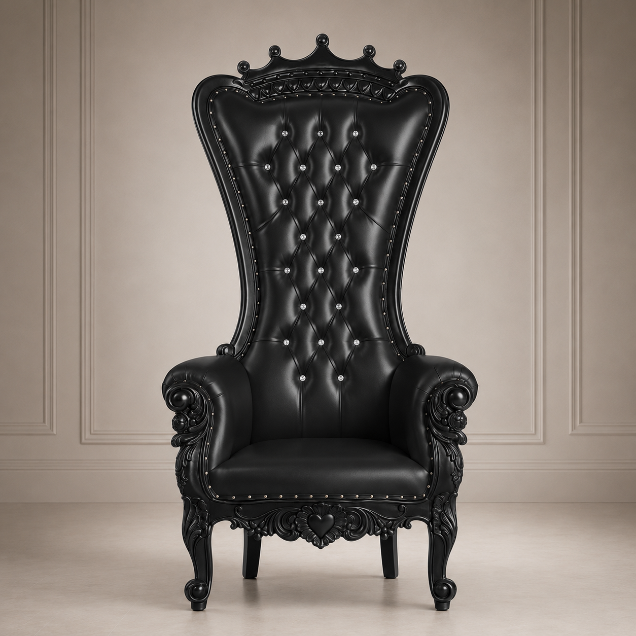Crown Top Tiffany Throne Chair