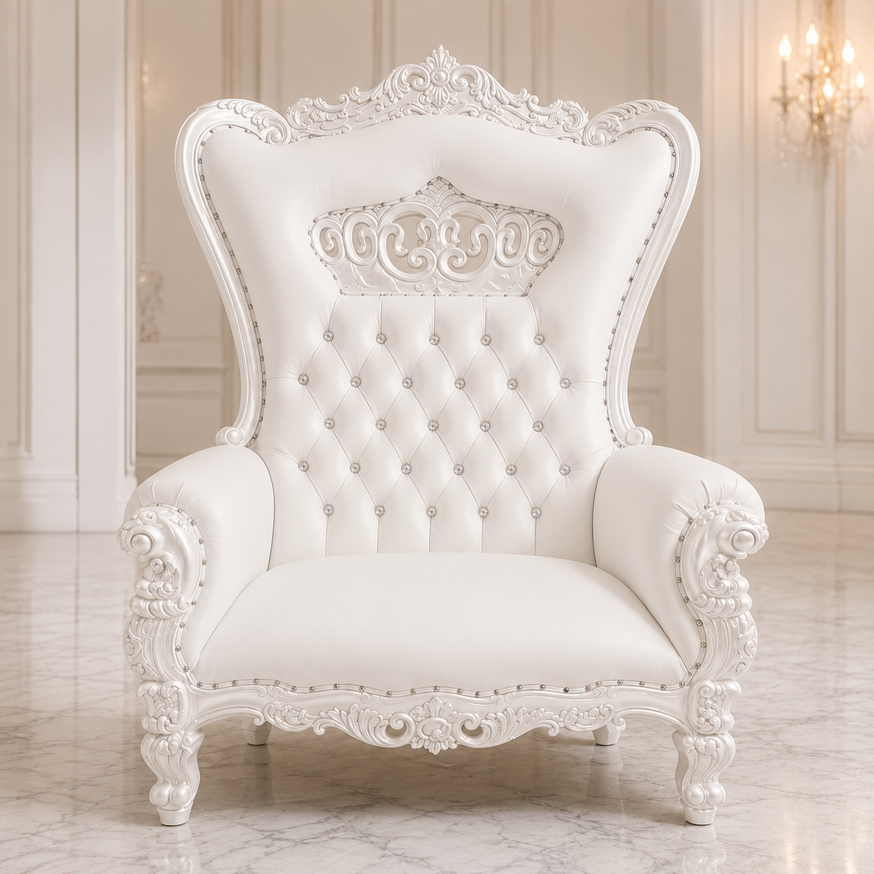 Crown Tiffany Extra Wide Throne Chair