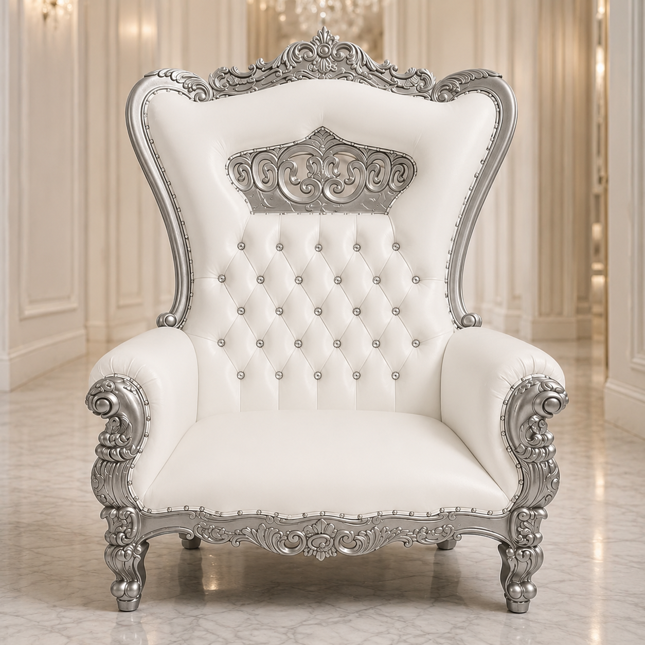 Crown Tiffany Extra Wide Throne Chair