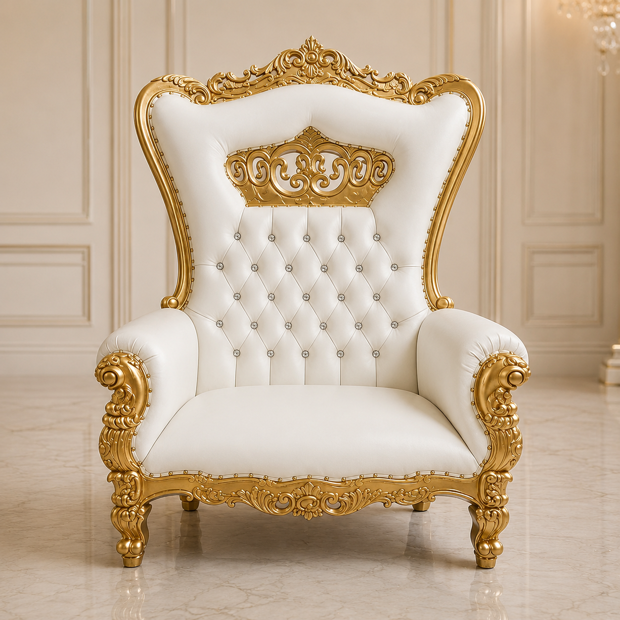 Crown Tiffany Extra Wide Throne Chair