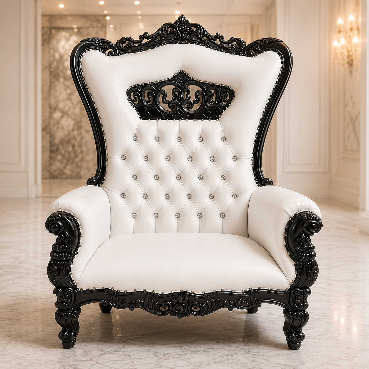 Crown Tiffany Extra Wide Throne Chair