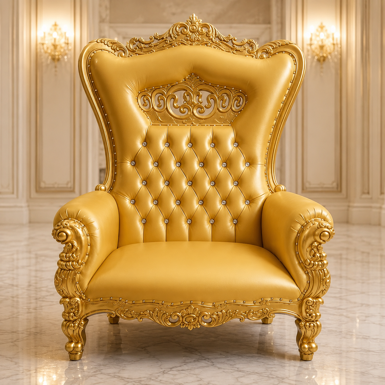 Crown Tiffany Extra Wide Throne Chair