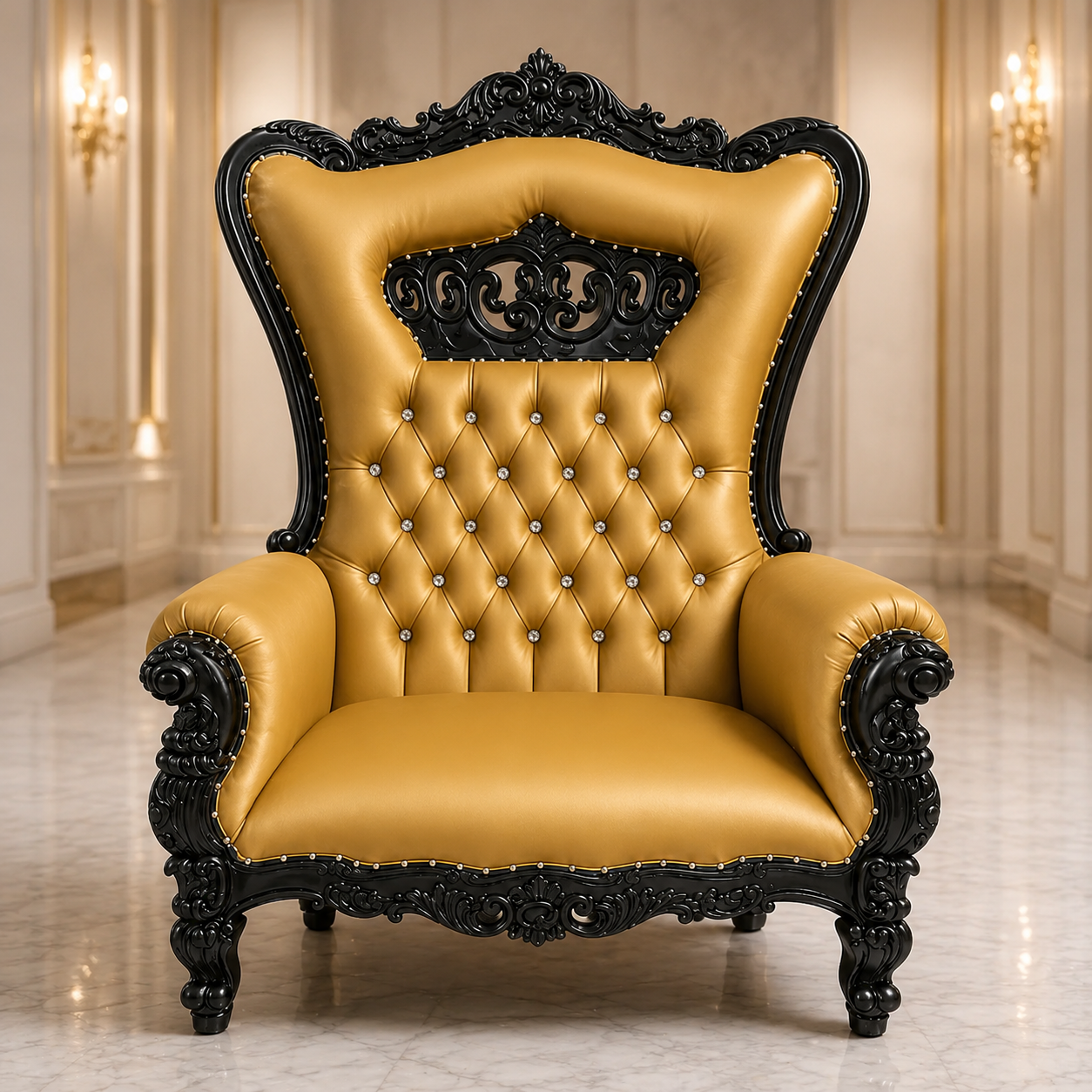 Crown Tiffany Extra Wide Throne Chair
