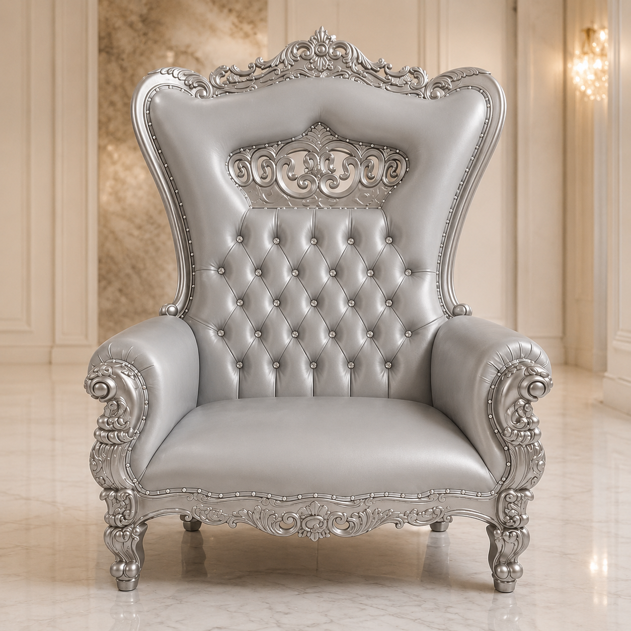 Crown Tiffany Extra Wide Throne Chair