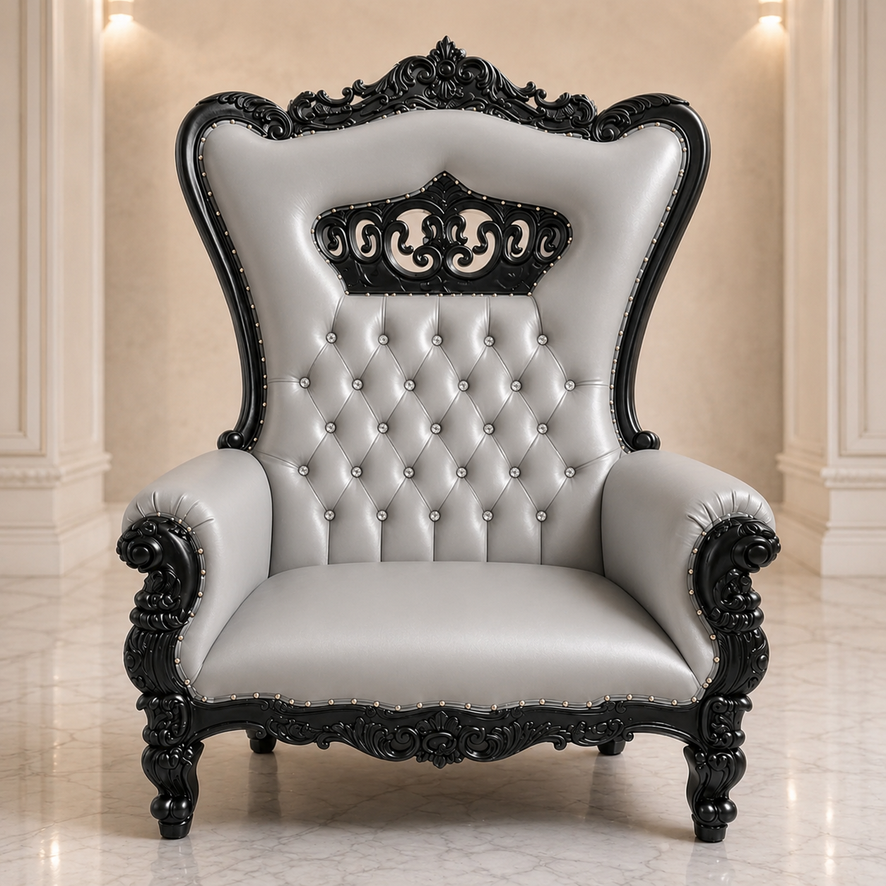 Crown Tiffany Extra Wide Throne Chair