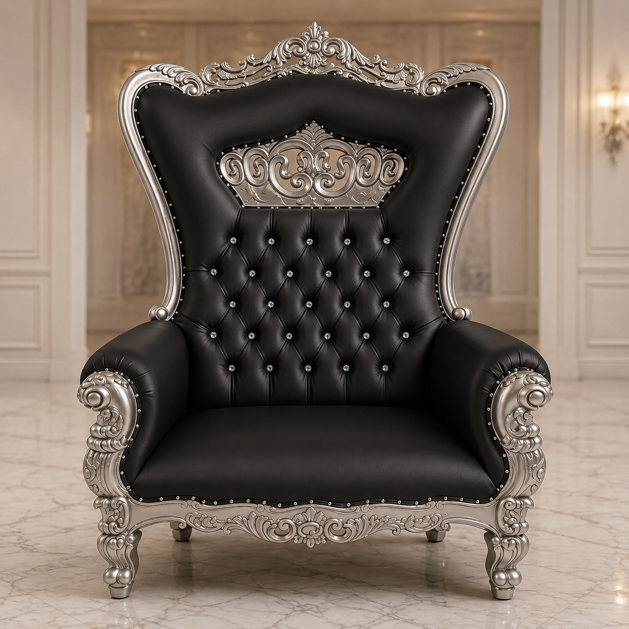 Crown Tiffany Extra Wide Throne Chair