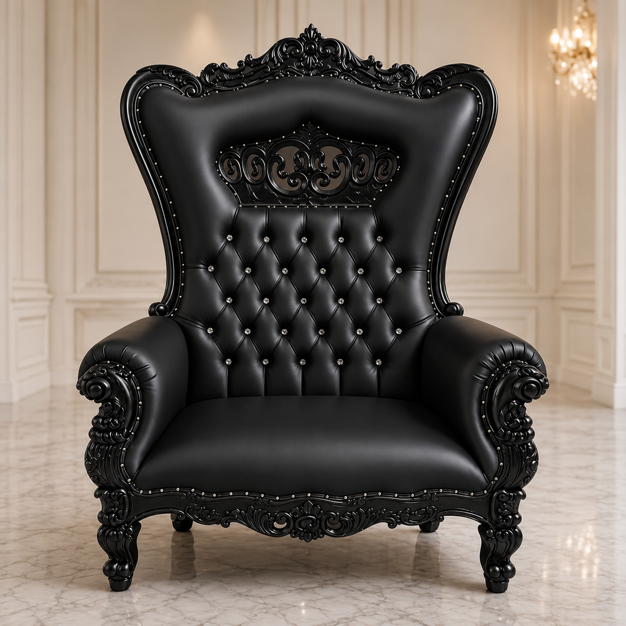 Crown Tiffany Extra Wide Throne Chair