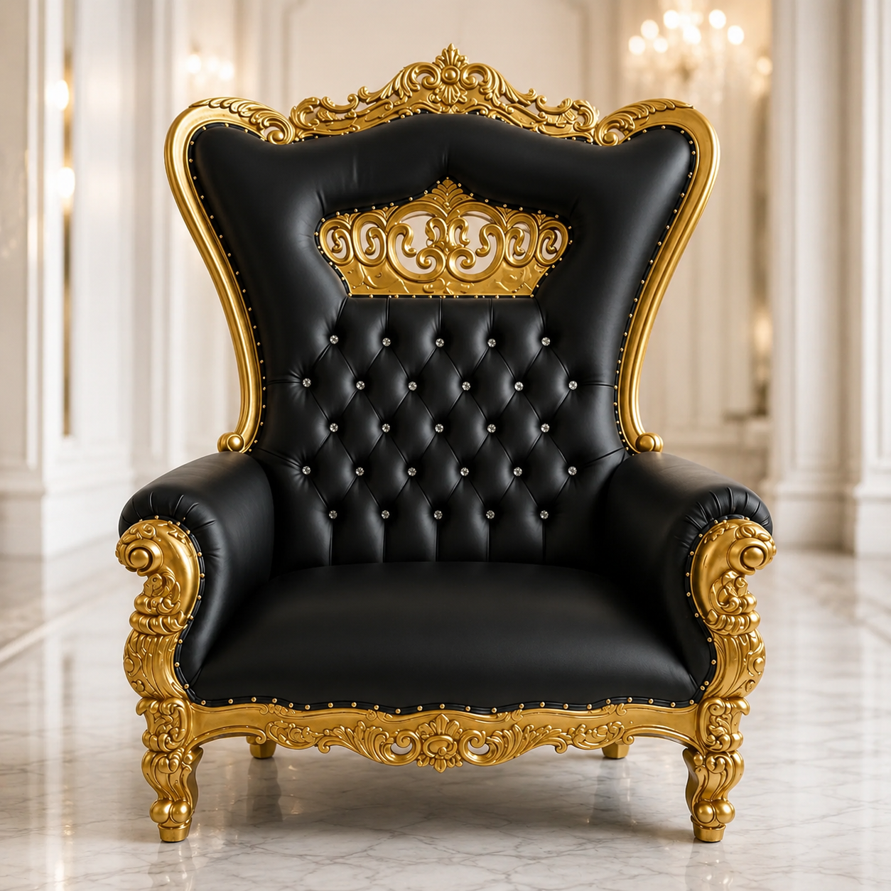 Crown Tiffany Extra Wide Throne Chair