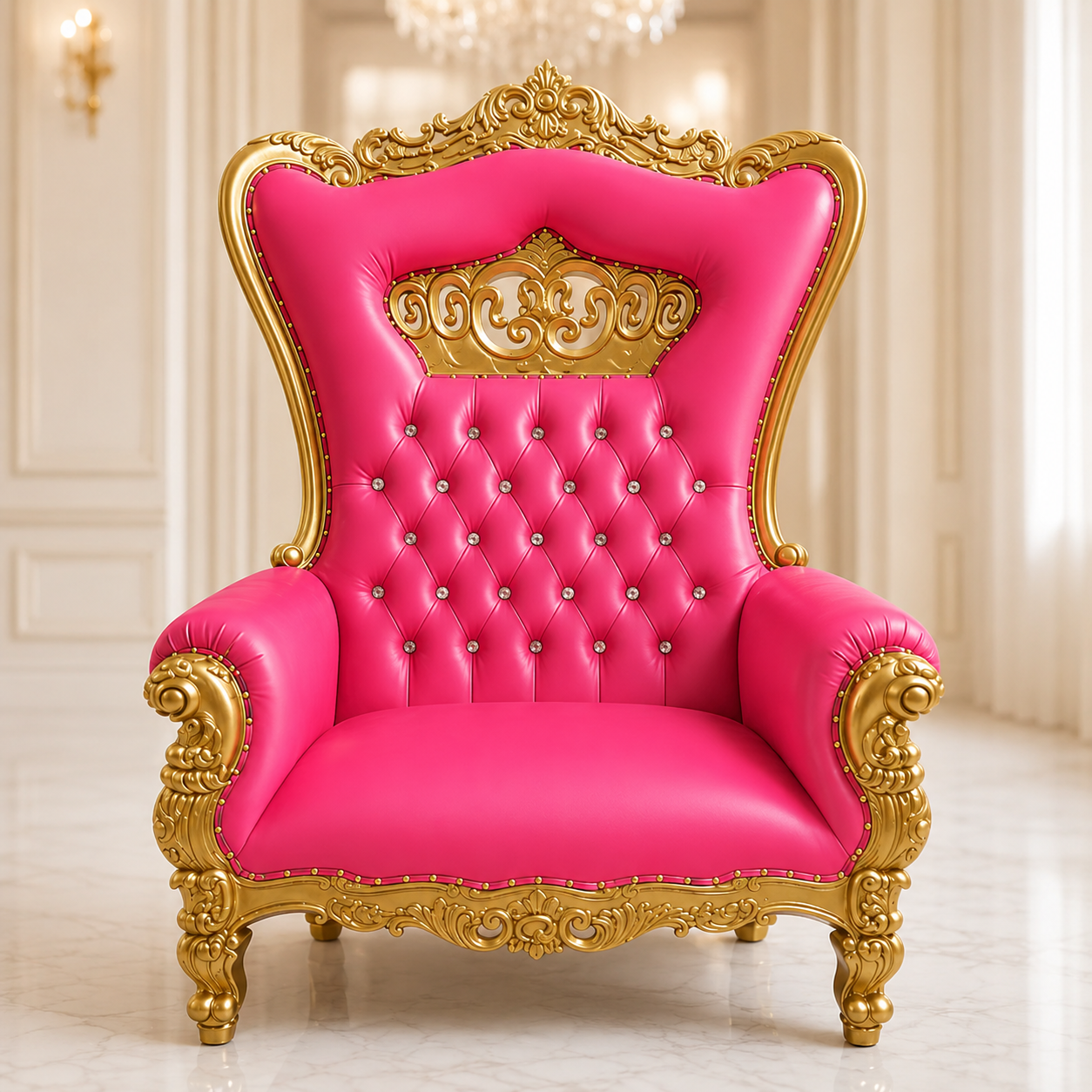 Crown Tiffany Extra Wide Throne Chair