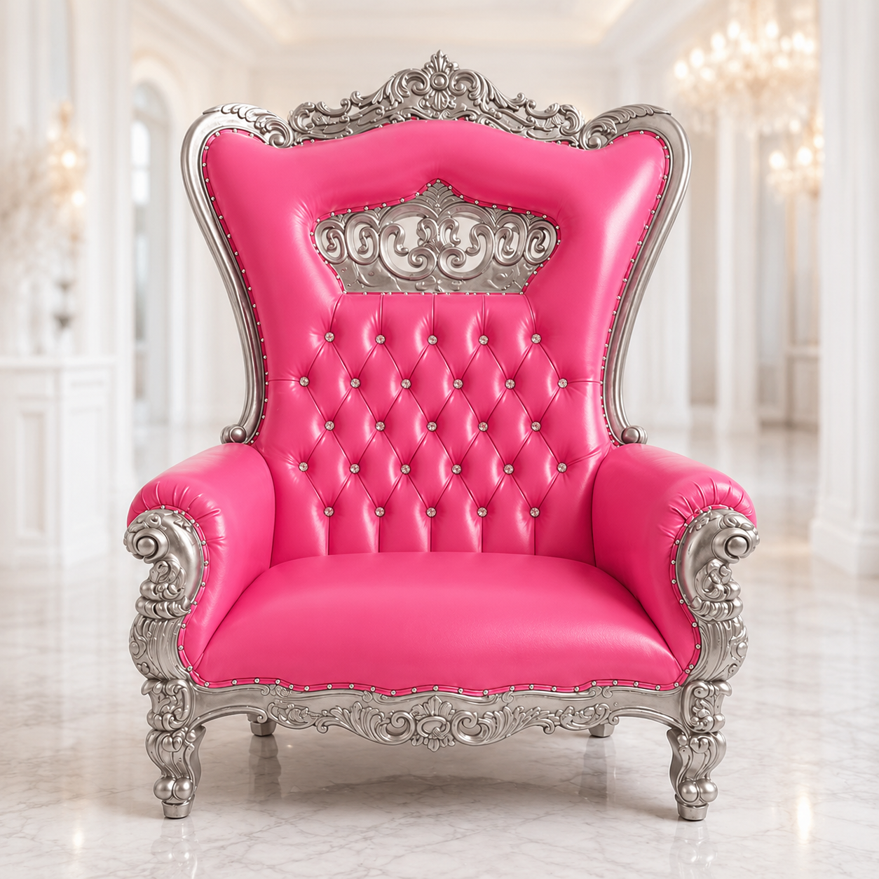 Crown Tiffany Extra Wide Throne Chair