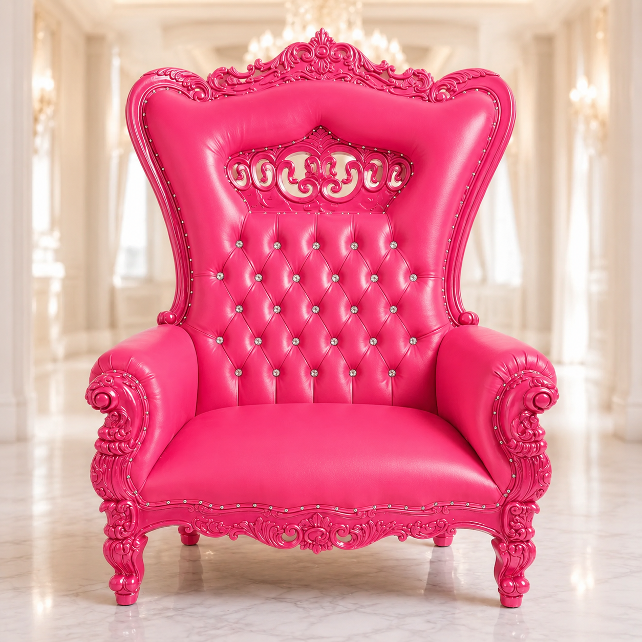 Crown Tiffany Extra Wide Throne Chair