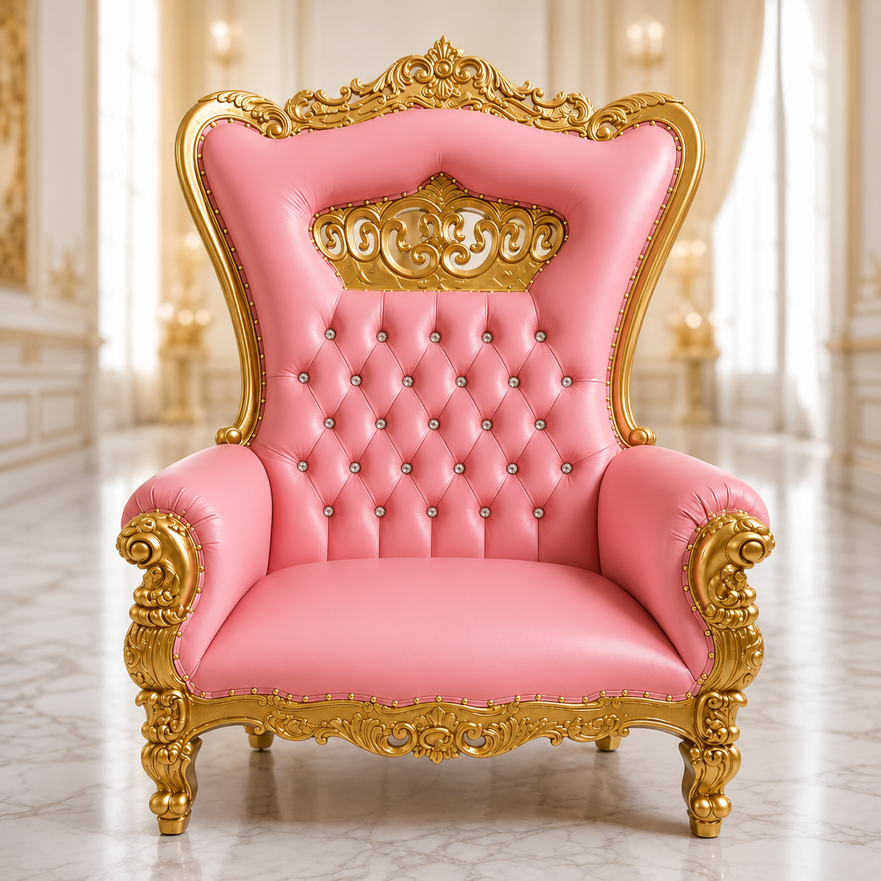 Crown Tiffany Extra Wide Throne Chair