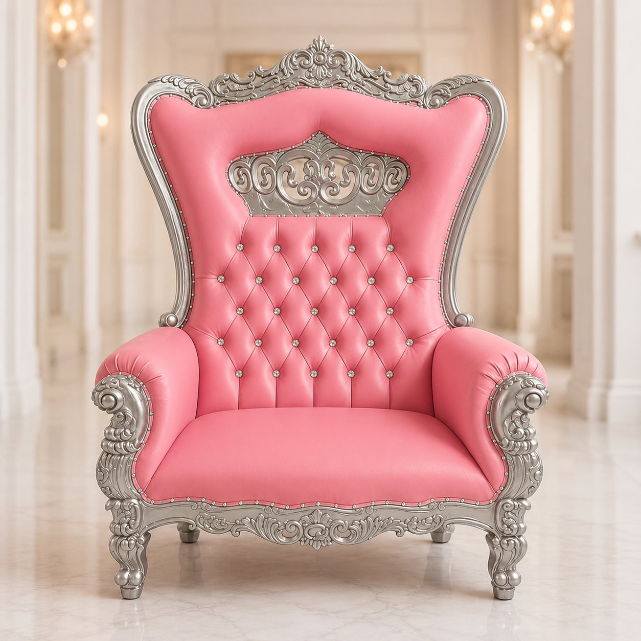 Crown Tiffany Extra Wide Throne Chair