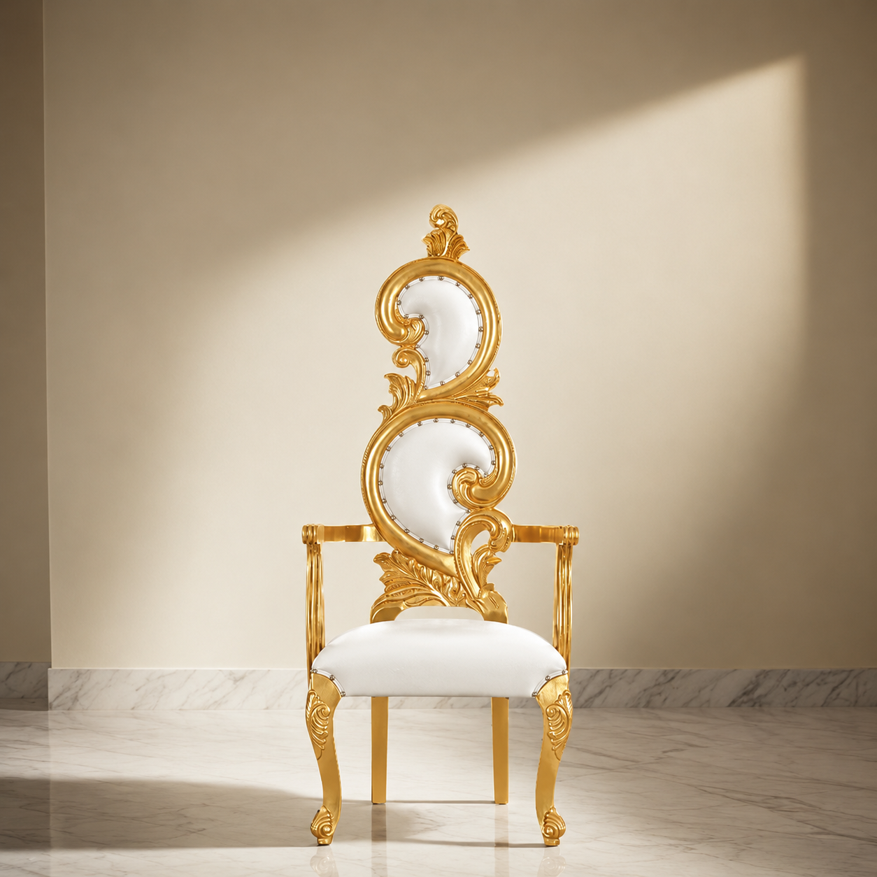 Silla trono con acento Serpentine (par)