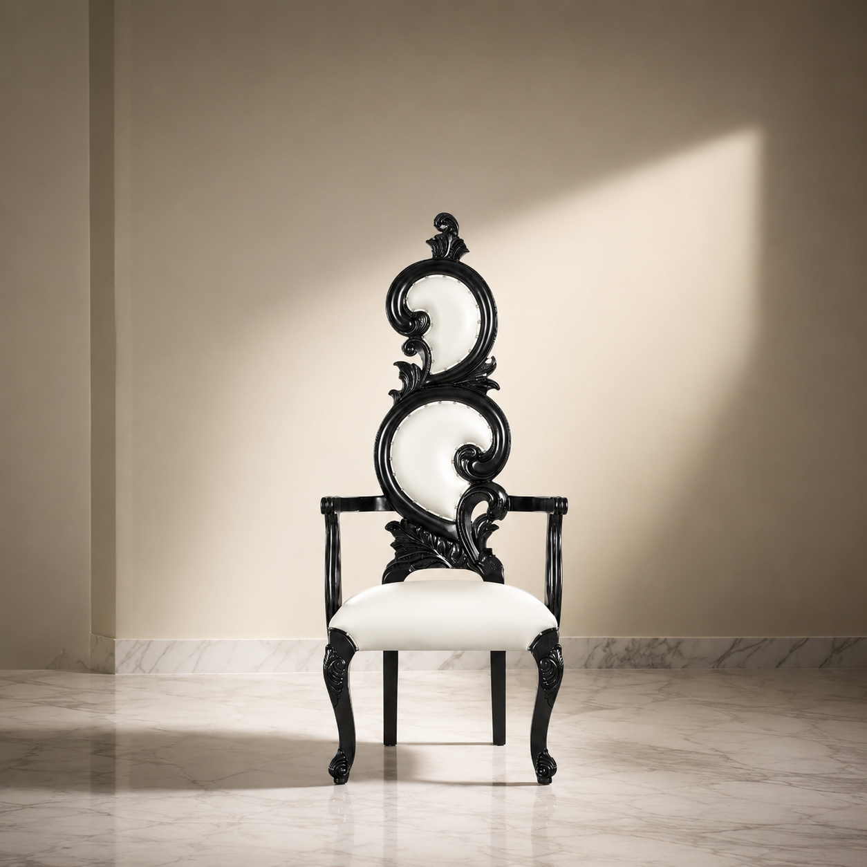 Silla trono con acento Serpentine (par)