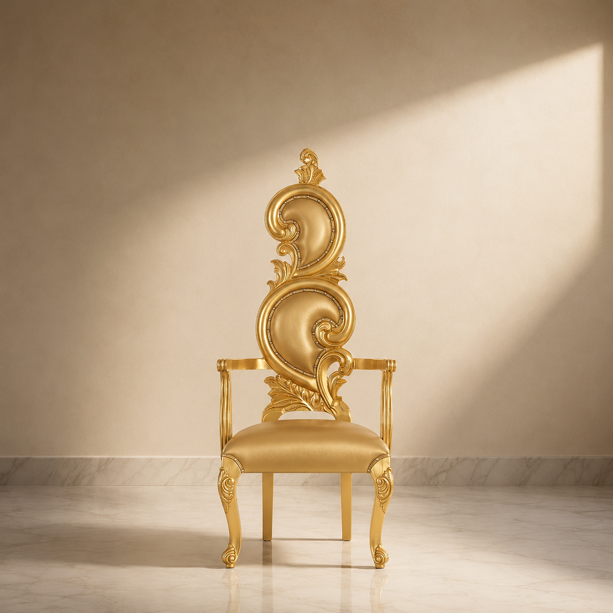 Silla trono con acento Serpentine (par)