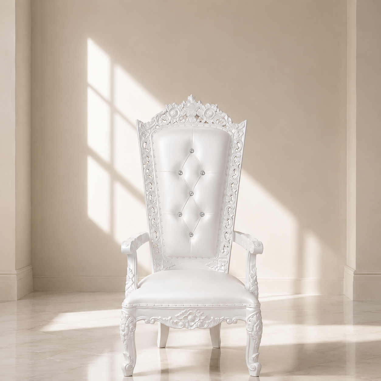 Silla del trono “Reina Raquel” - Negro / Dorado