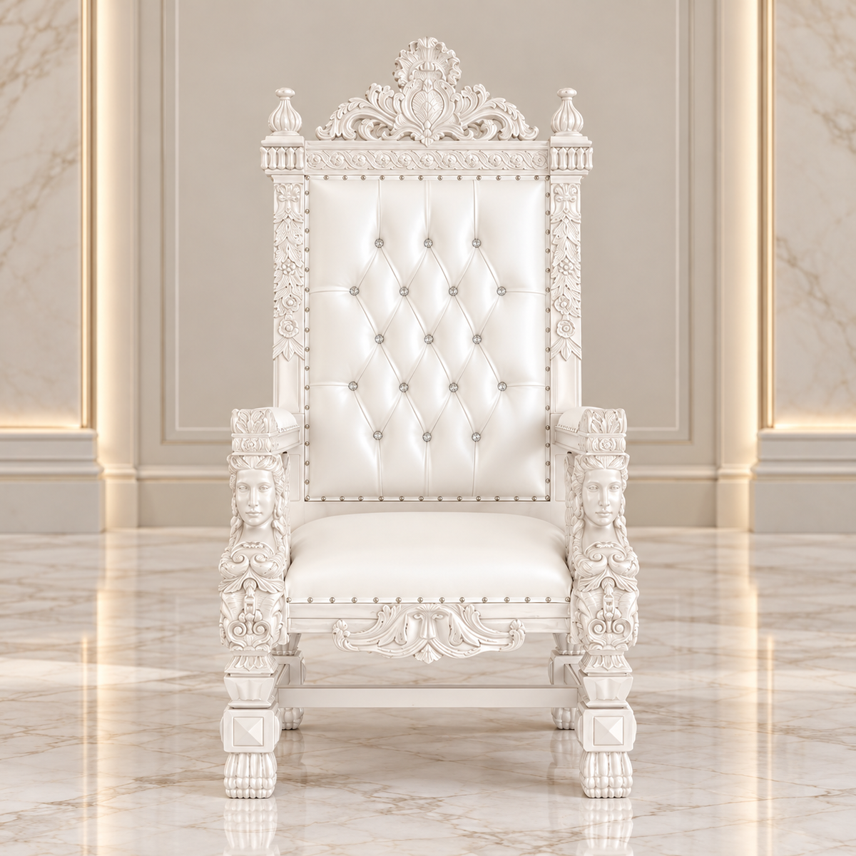 King Samuel Angelic Face Throne Chair