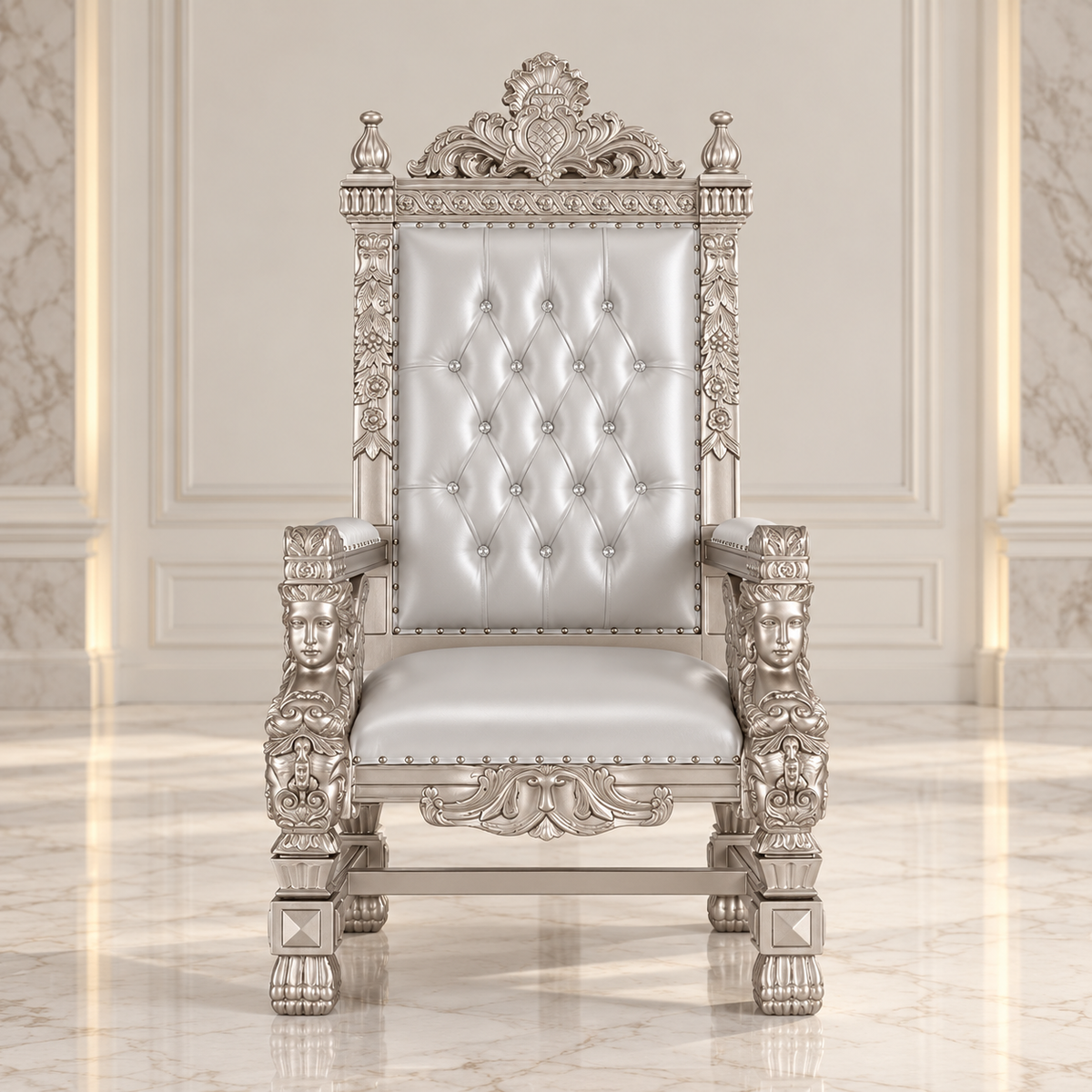 King Samuel Angelic Face Throne Chair