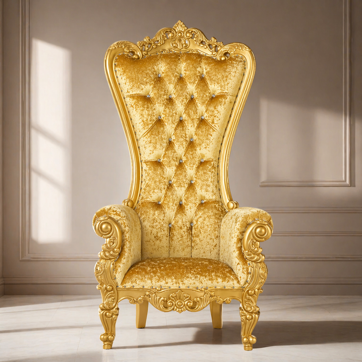 Chloe Throne Chair - Velvet