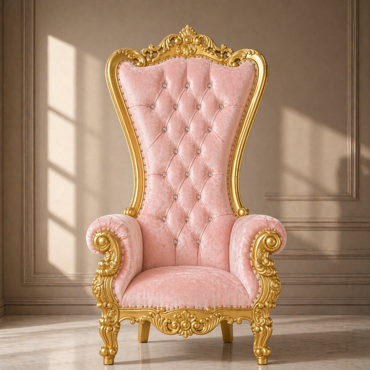 Chloe Throne Chair - Velvet