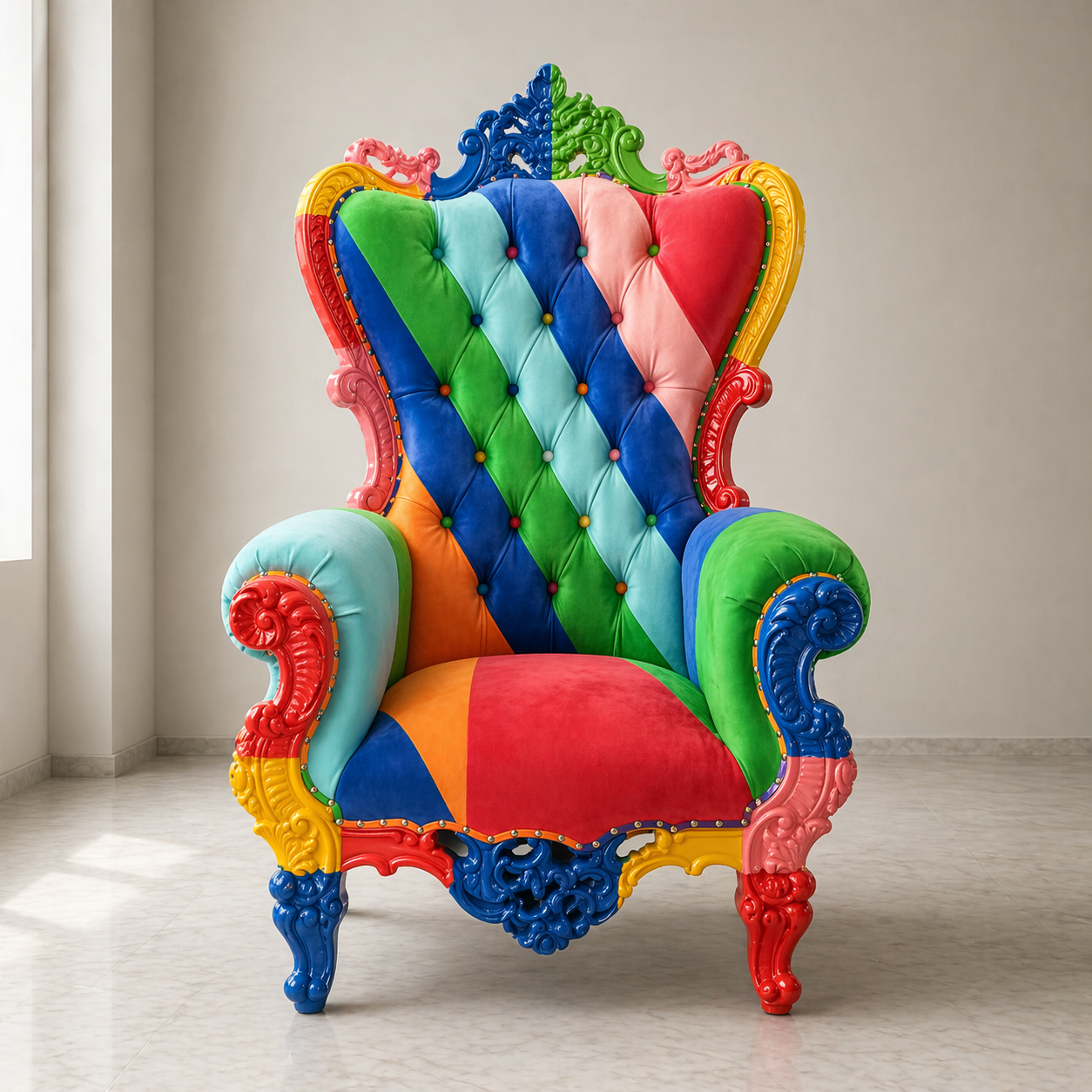 Queen Sonia Throne Chair - Vinyl
