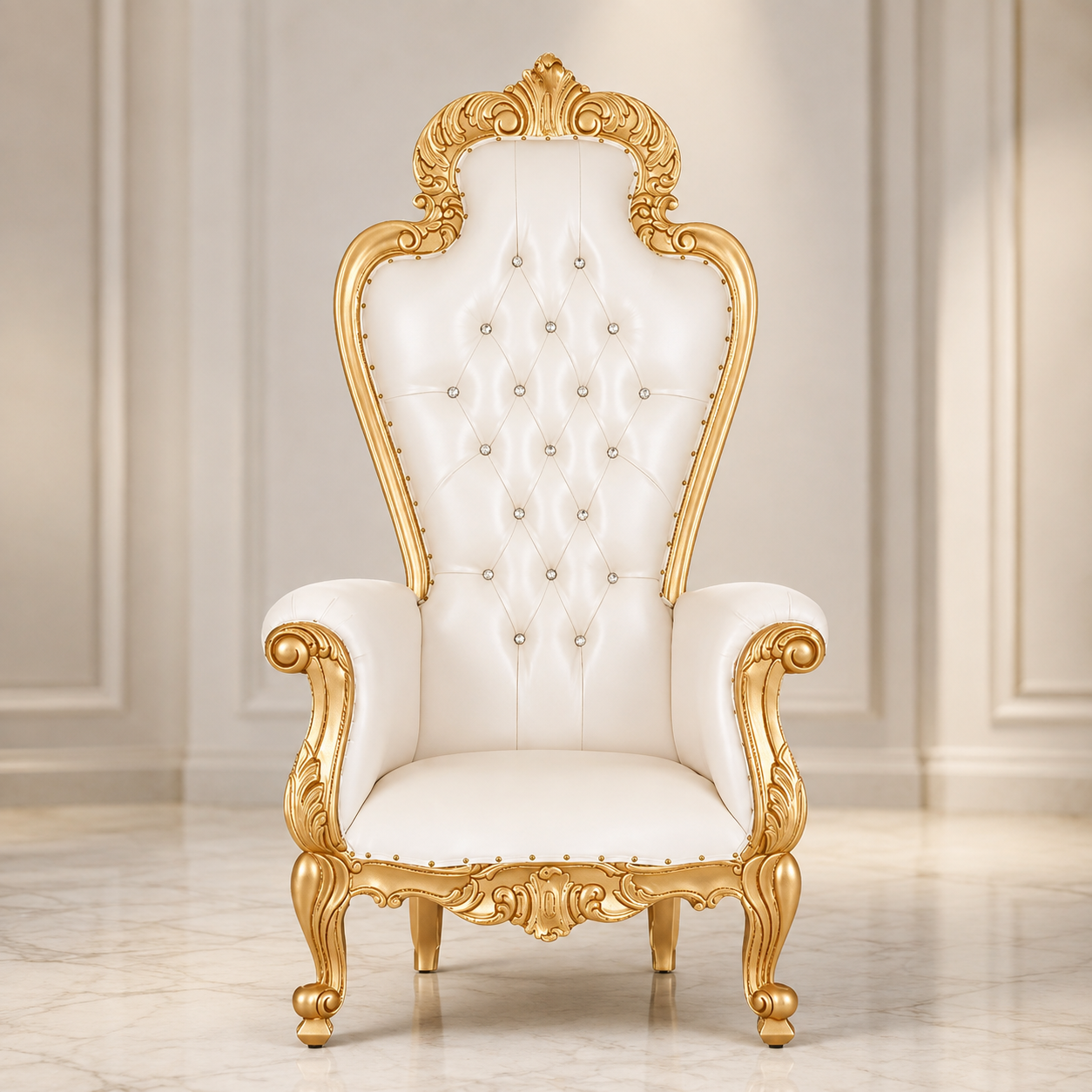 Silla del trono con brazos reales de la Reina